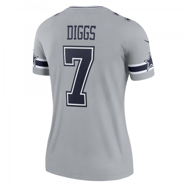 Women's Dallas Cowboys Trevon Diggs Nike Silver Inverted Legend Jersey
