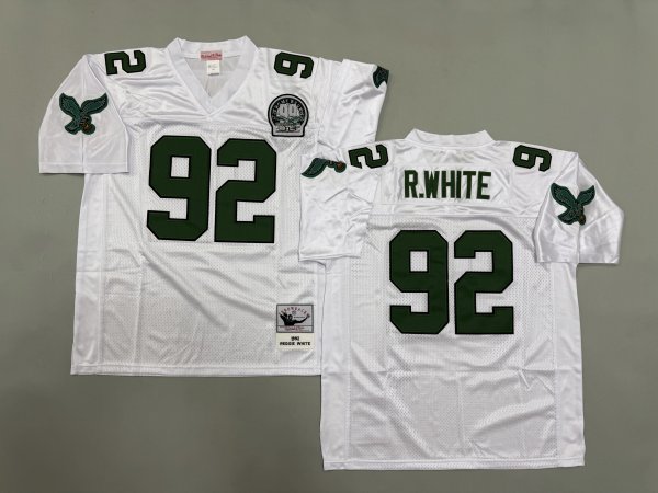 Men's Philadelphia Eagles #92 Reggie White White Jersey