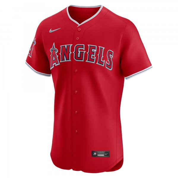 Men's Los Angeles Angels  Nike Red Alternate Vapor Premier Elite Patch Jersey