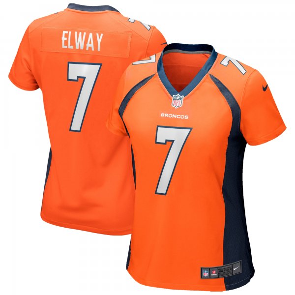 Women's Denver Broncos John Elway Nike Orange Game Retired Player Jersey