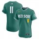 Men's Boston Red Sox #11 Rafael Devers Nike Green 2025 City Connect Elite Player Jersey