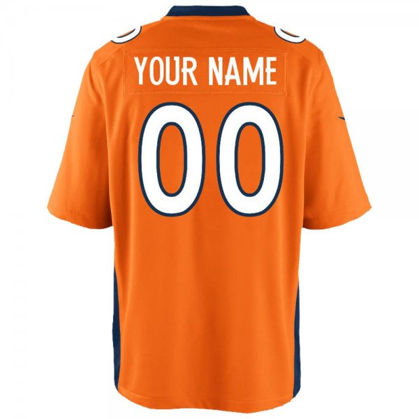 Youth Denver Broncos Nike Orange Custom Game Jersey