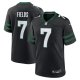 Men's Nike #7 Justin Fields Stealth Black New York Jets Game Jersey