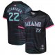 Youth Miami Marlins #22 Sandy Alcantara Black 2025 City Connect Player Jersey