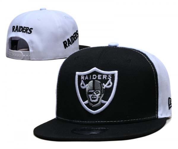 Las Vegas Raiders White and Black Cap