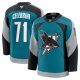 Men's San Jose Sharks #71 Macklin Celebrini Teal Alternate Premium Player Jersey