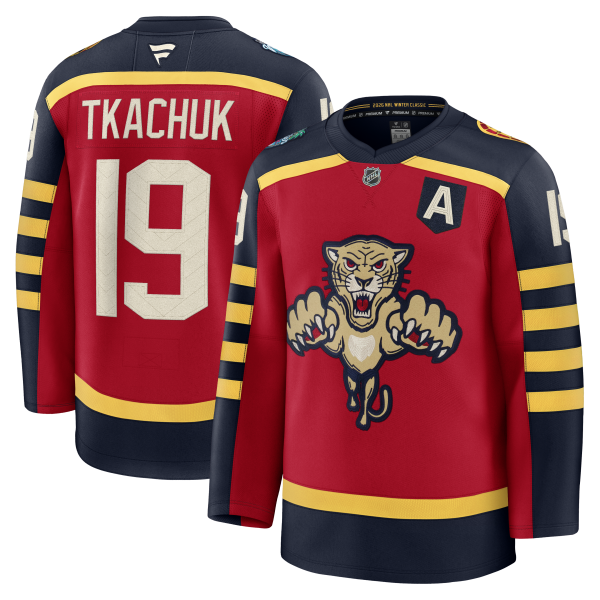 Men's Florida Panthers #19 Matthew Tkachuk Fanatics Red 2026 NHL Winter Classic Premium Jersey
