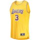 Men's Los Angeles Lakers Anthony Davis Fanatics Gold Fast Break Replica Player Jersey - Icon Edition