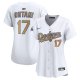 Women's #17 Shohei Ohtani Los Angeles Dodgers Nike 2025 Gold Collection Limited White Jersey