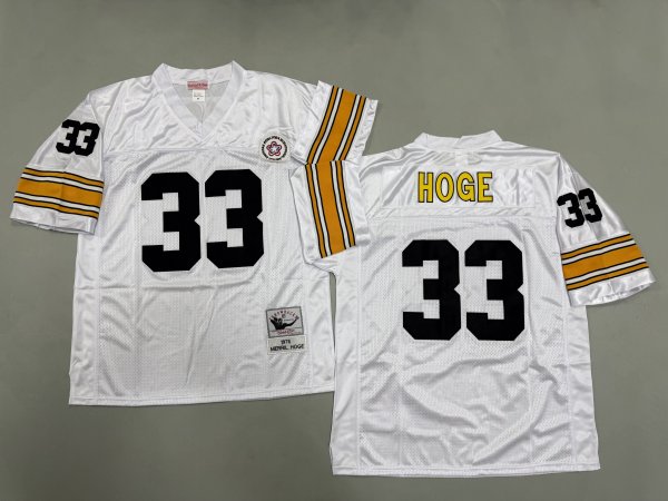 Men's Pittsburgh Steelers #33 Merril Hoge White Jersey