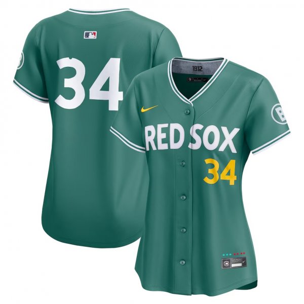 Women's Boston Red Sox #34 David Ortiz Nike Green 2025 City Connect Retired Player Jersey