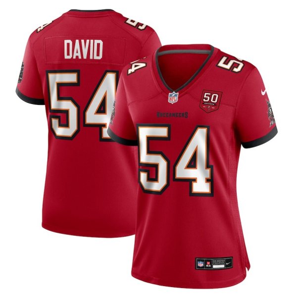 Women's Tampa Bay Buccaneers #54 Lavonte David Nike Red 50th Anniversary Game Jersey