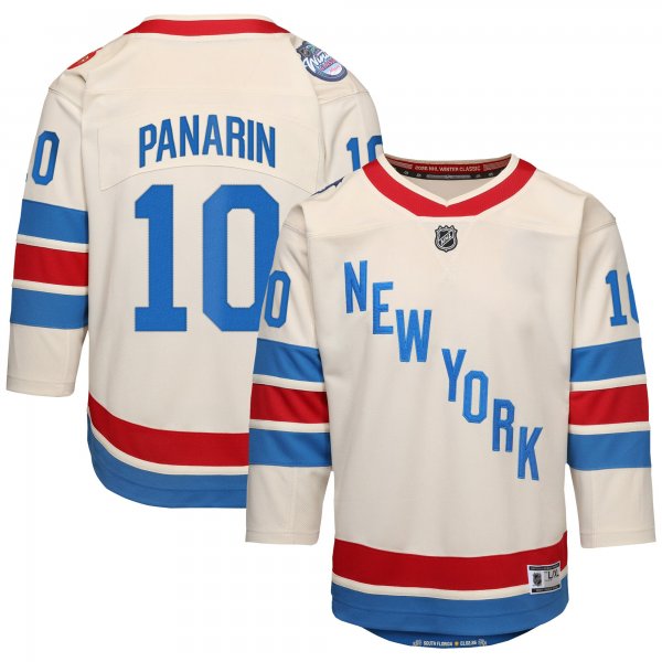 Youth New York Rangers #10 Artemi Panarin Outerstuff White 2026 NHL Winter Classic Premier Jersey
