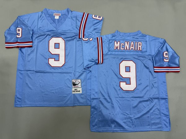 Men's #9 Steve McNair Tennessee Titans Blue Jersey