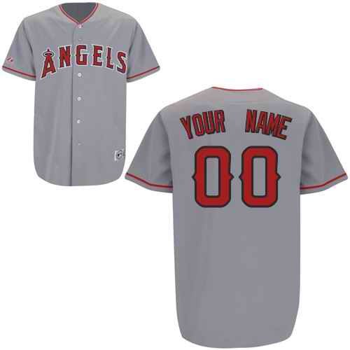 Los Angeles Angels Of Anaheim Grey Men's Customized MLB Jersey