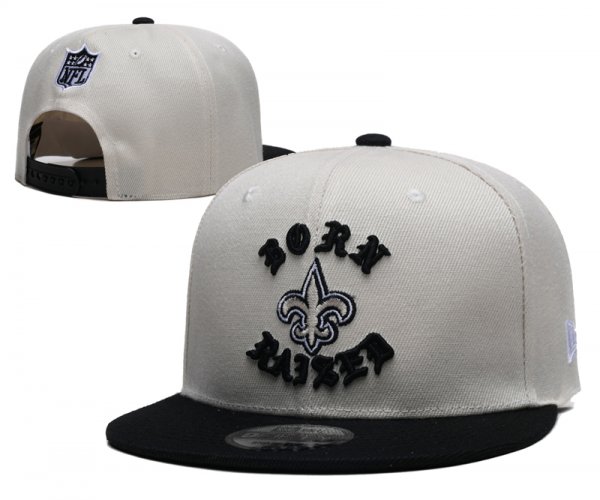 New Orleans Saints Off White and Black Cap