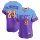 Men's #24 Ryan McMahon Colorado Rockies Nike 2025 City Connect Limited Player Purple/Light Blue Jersey