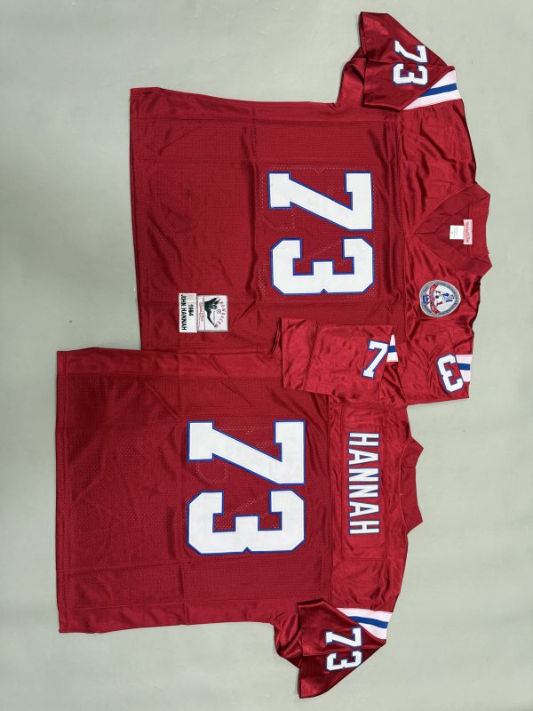 Men's New England Patriots #73 John Hannah Red Jersey