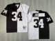 Men's Las Vegas Raiders #34 Bo Jackson Split Black & Whiteack Mitchell & Ness Jersey