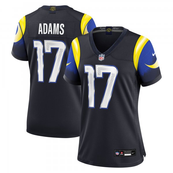 Women's #17 Davante Adams Los Angeles Rams Nike 2025 Rivalries Collection Game Midnight Blue Jersey