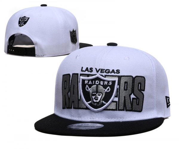 Las Vegas Raiders White and Black Cap