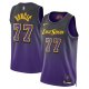 Youth Los Angeles Lakers Jordan Brand #77 Luka Doncic Purple Statement Edition Swingman Jersey