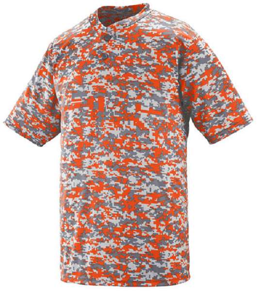 Full customized design : Adult Digi Camo Wicking Two-Button Jersey - Design Online or Buy It Blank