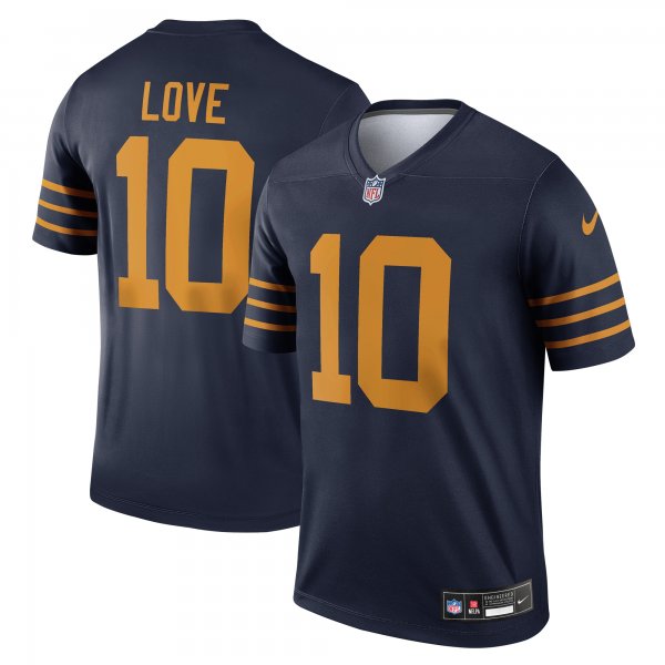 Men's Green Bay Packers #10 Jordan Love Nike Navy The 1923 Classic Legend Player Dri-FIT Top