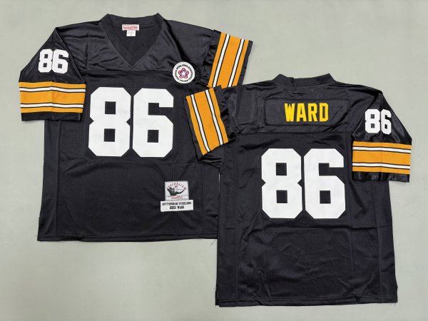 Men's Pittsburgh Steelers #86 Hines Ward Black Jersey