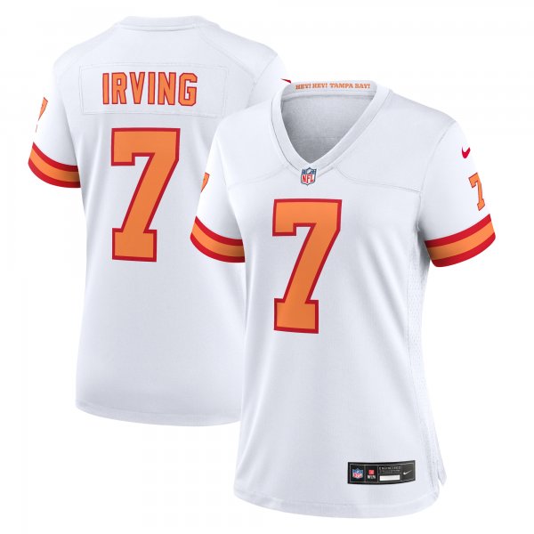 Women's '76 Tampa Bay Buccaneers #7 Bucky Irving Nike White Game Jersey