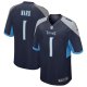 Youth #1 Cameron Ward Tennessee Titans Nike 2025 NFL Draft First Round Pick Alternate Game Navy Jersey