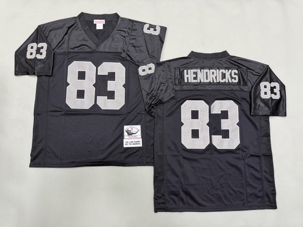 Men's Las Vegas Raiders #83 Ted Hendricks Black Mitchell & Ness Jersey