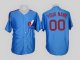 Montreal Expos Blue Men's Customized Throwback MLB Jersey