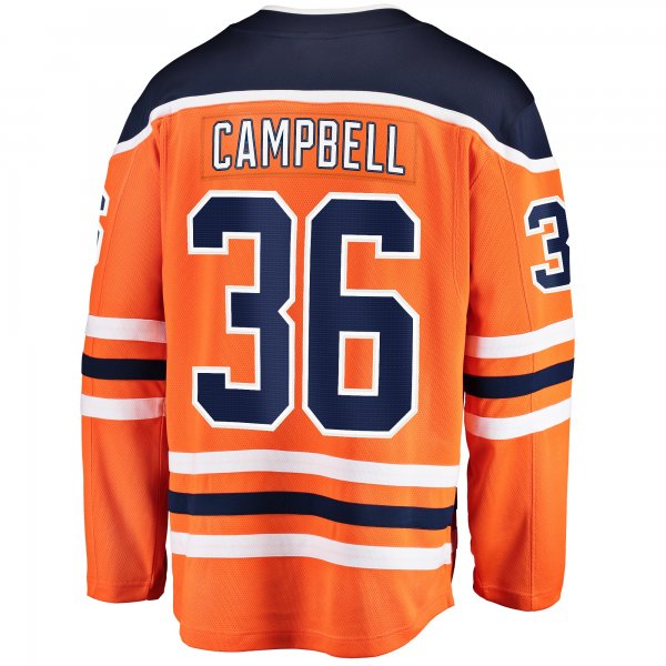 Men's Edmonton Oilers Jack Campbell Fanatics Orange Home Breakaway Player Jersey