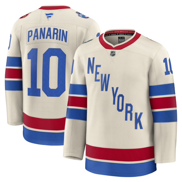 Men's New York Rangers #10 Artemi Panarin Fanatics Beige 2026 NHL Winter Classic Premium Jersey
