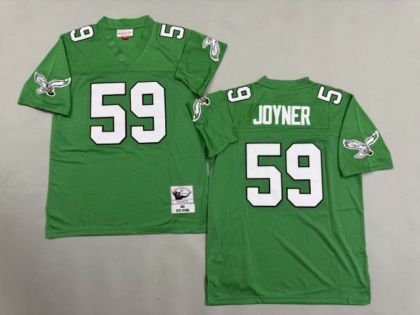 Men's Philadelphia Eagles #59 Seth Joyner Kelly Green Jersey