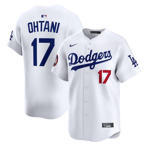 Men's #17 Shohei Ohtani Los Angeles Dodgers Nike 2025 MLB World Tour: Tokyo Series Home Limited Player White Jersey
