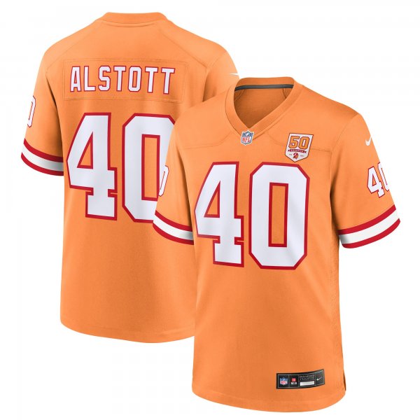 Men's Tampa Bay Buccaneers #40 Mike Alstott Nike Creamsicle 50th Season Game Jersey
