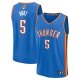 Men's Oklahoma City Thunder #5 Luguentz Dort Fanatics Blue 2025 NBA Finals Fast Break Player Icon Edition Jersey